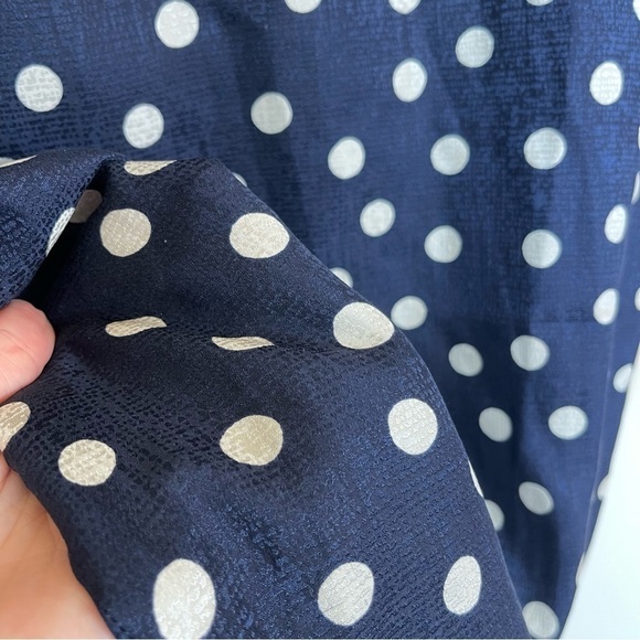 Vintage Adrianne Papell Polka Dot Dress – Navy & Cream - Picture 8 of 16
